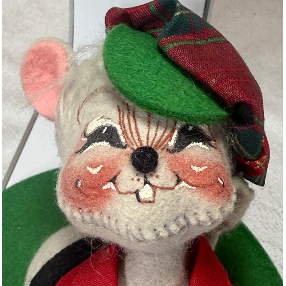 Vintage '97‎ Annalee Golfer Mouse Fathers Day Grandpacore Felt Hand Painted USA